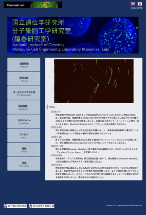 最新情報 of 国立遺伝学研究所 鐘巻研究室HP